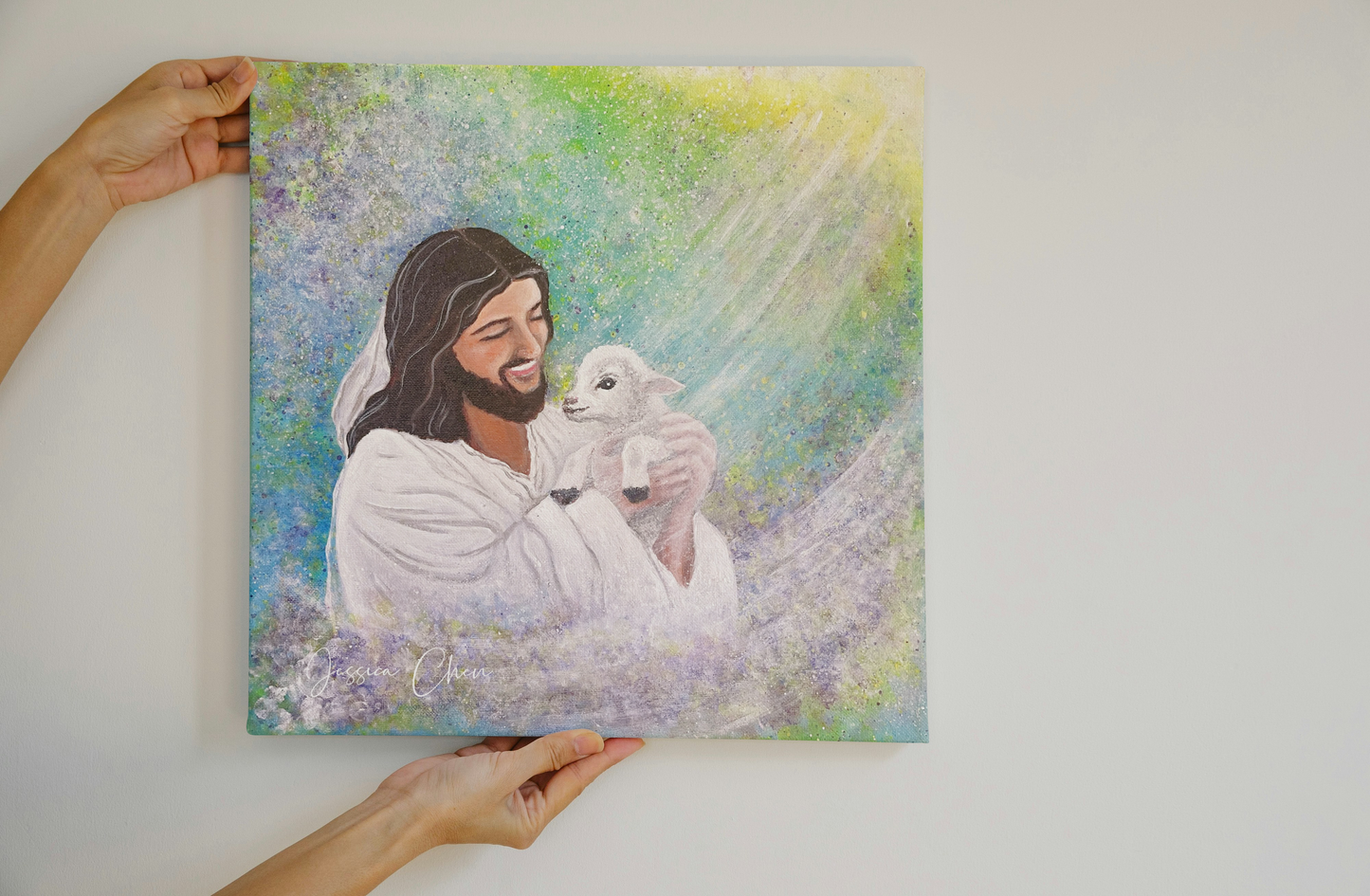 Smiling Jesus (16"x16" Canvas)